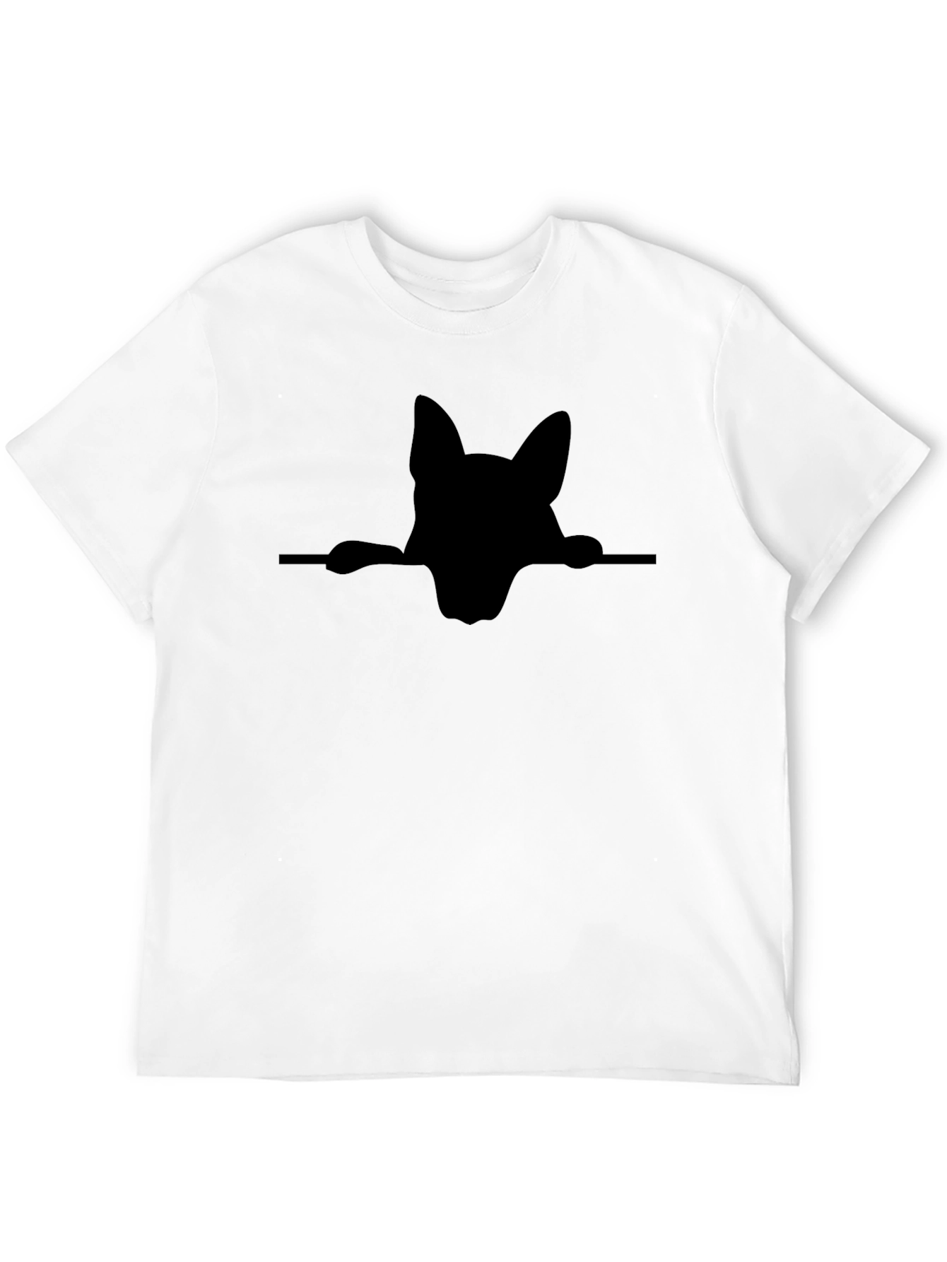 Dog Silhouette T-Shirt - Black