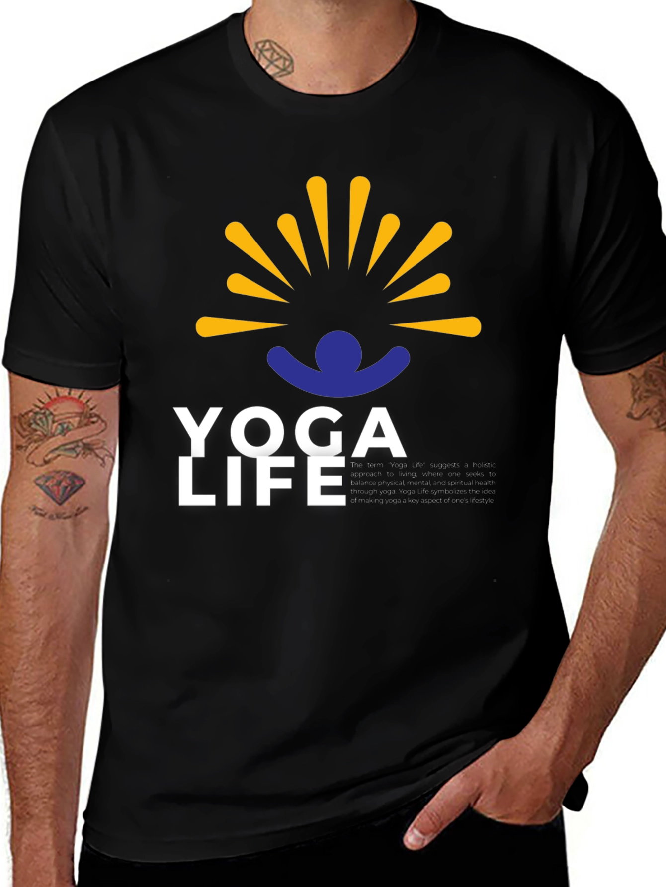 Yoga Life Graphic Tee - Relax & Recharge