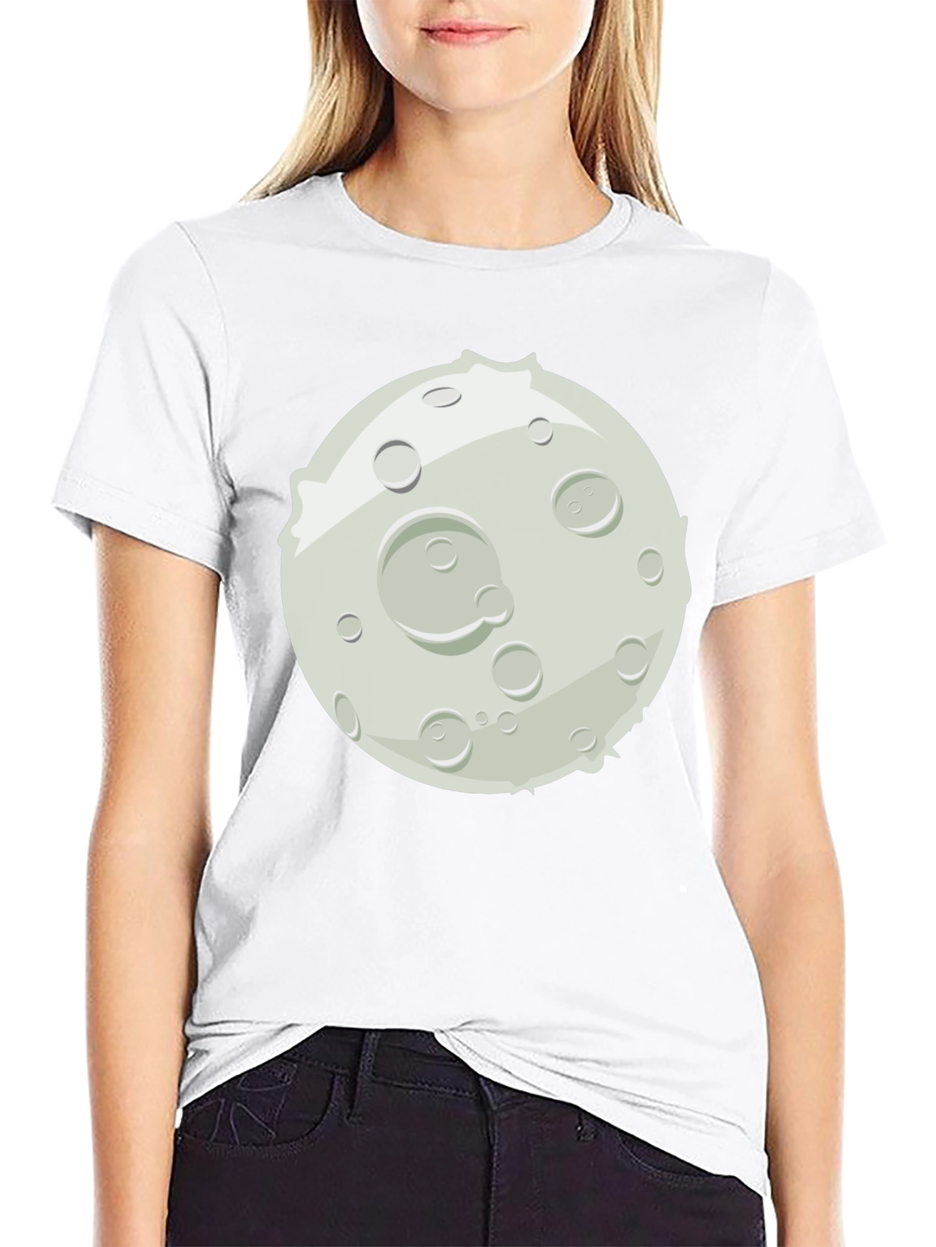 Moon Graphic Black T-Shirt