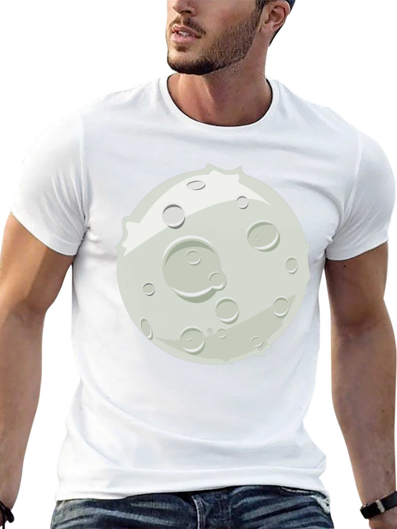 Moon Graphic Black T-Shirt