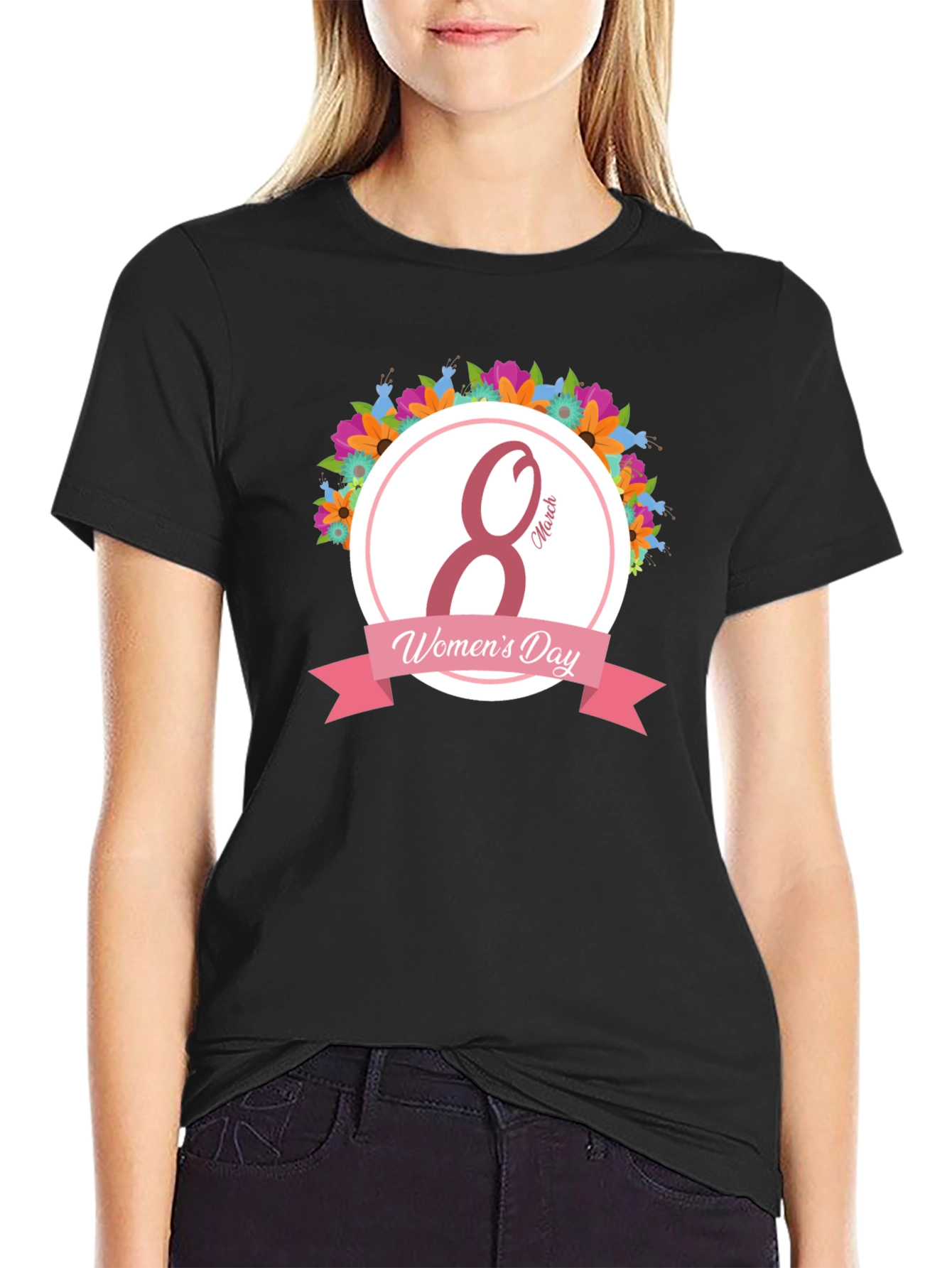 Womens Day Black T-Shirt