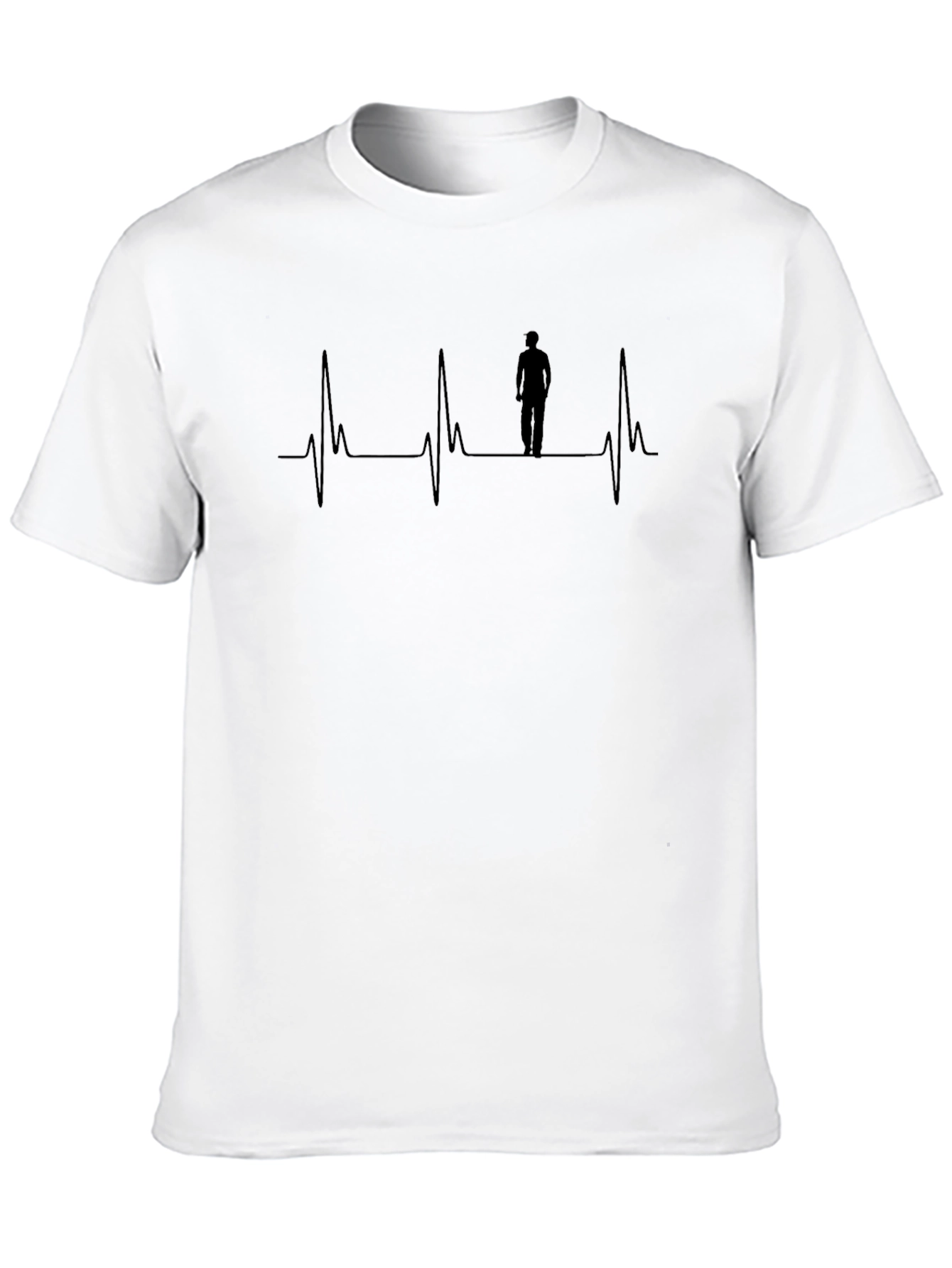 Heartbeat Walker Graphic Tee - Black