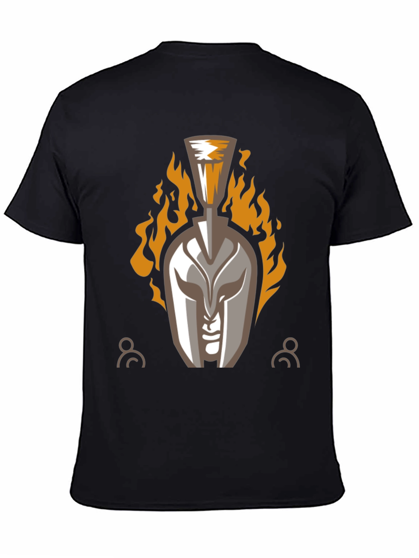 Spartan Helmet T-Shirt - Fiery Warrior Design