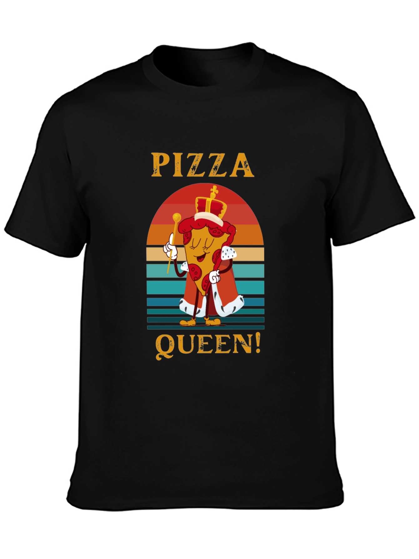 Pizza Queen Graphic T-Shirt - Funny Food Tee