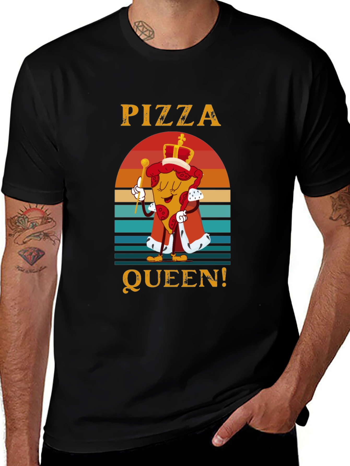 Pizza Queen Graphic T-Shirt - Funny Food Tee