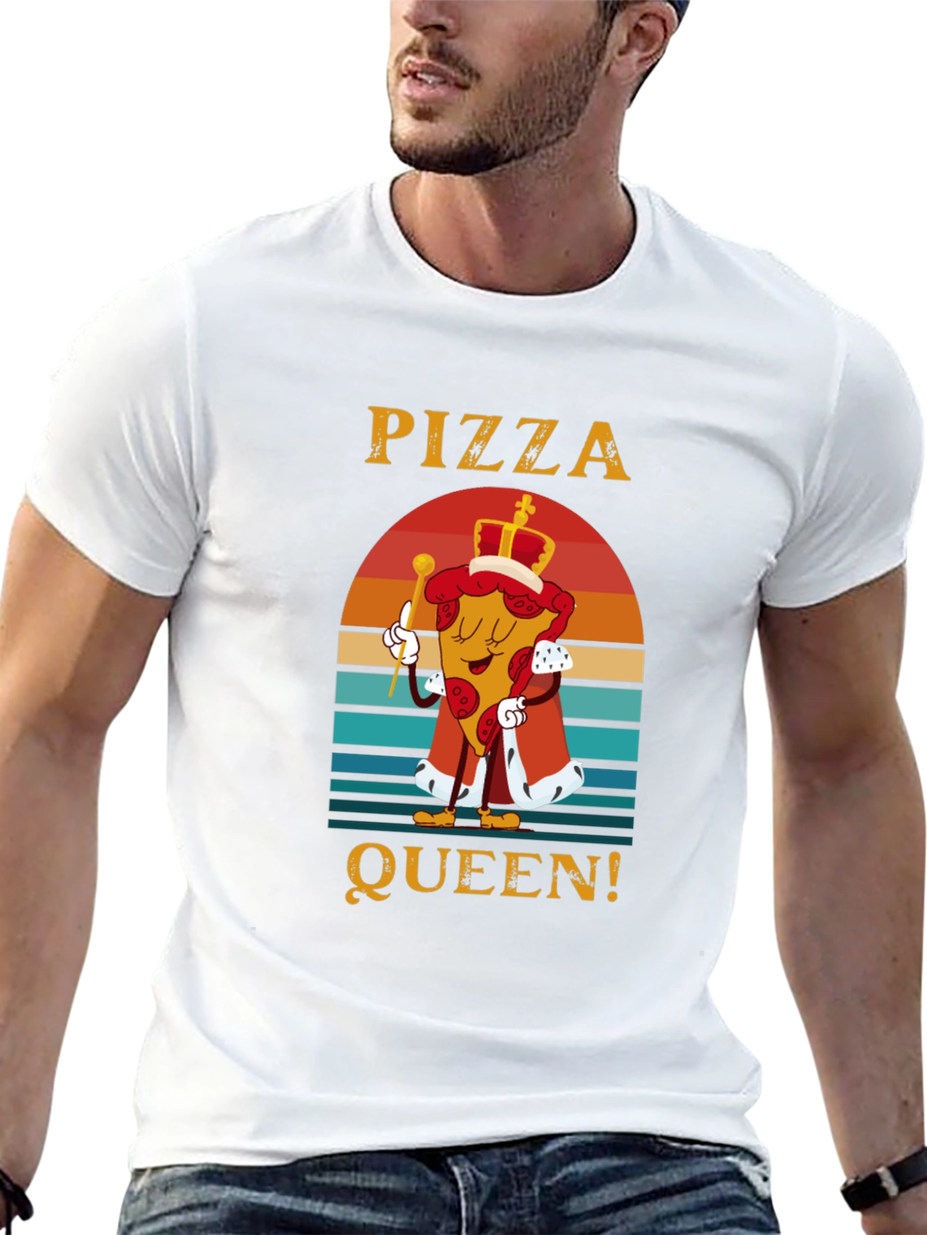 Pizza Queen Graphic T-Shirt - Funny Food Tee
