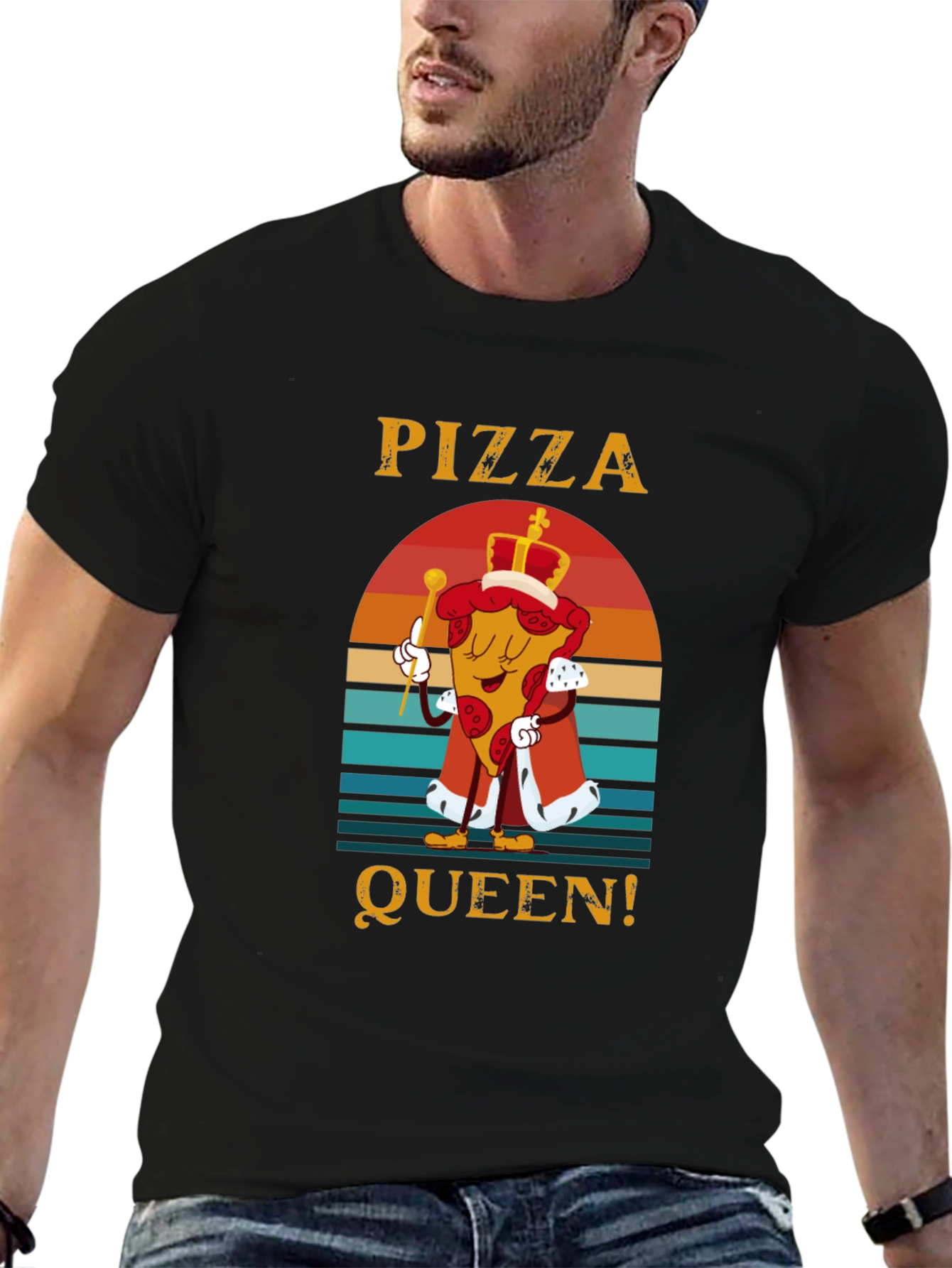 Pizza Queen Graphic T-Shirt - Funny Food Tee