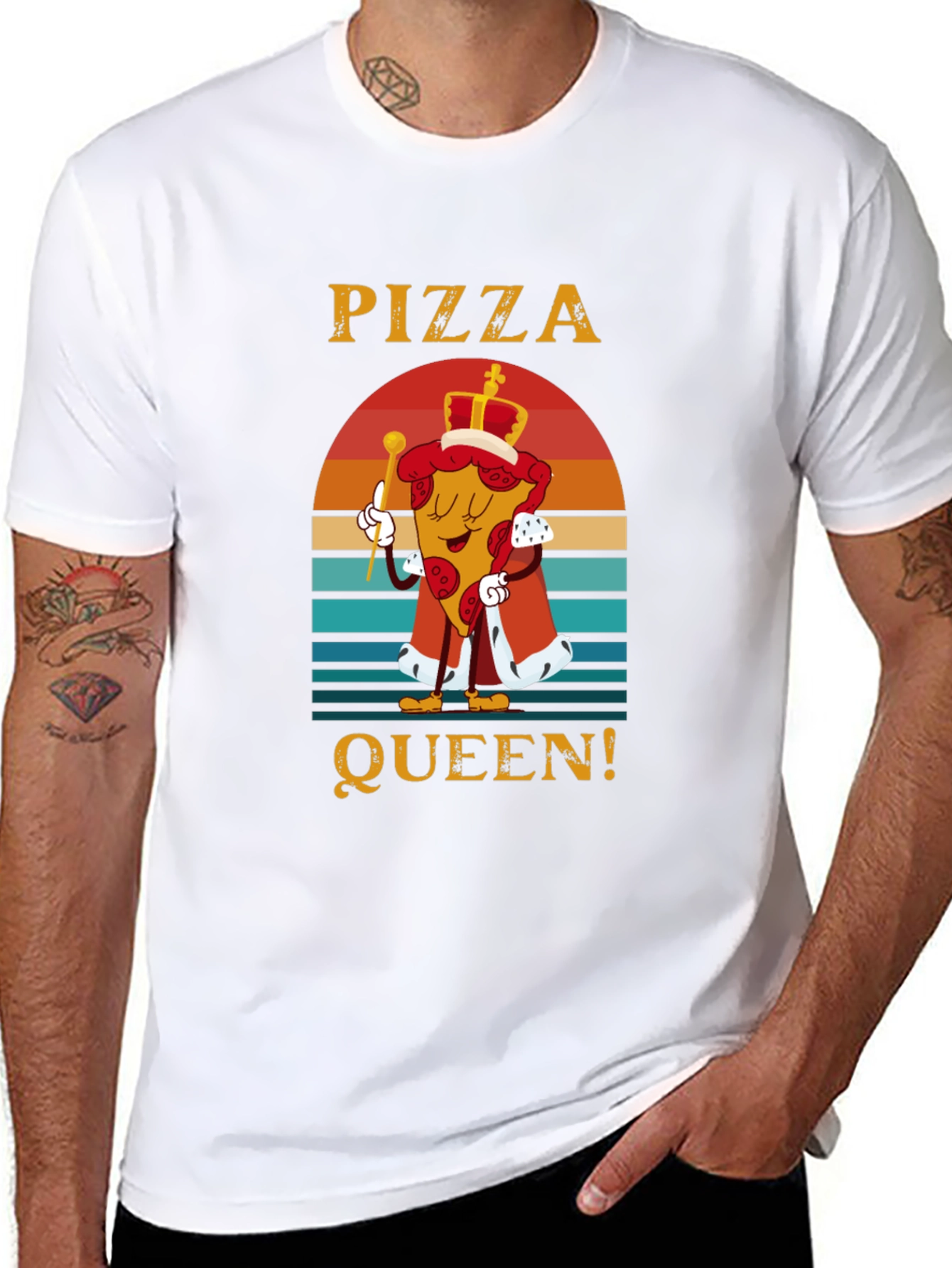 Pizza Queen Graphic T-Shirt - Funny Food Tee