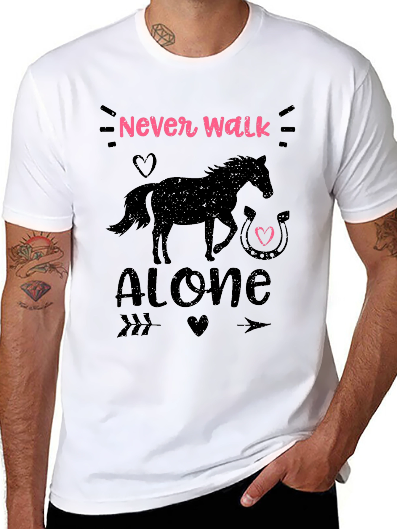 Never Walk Alone Horse Graphic Tee