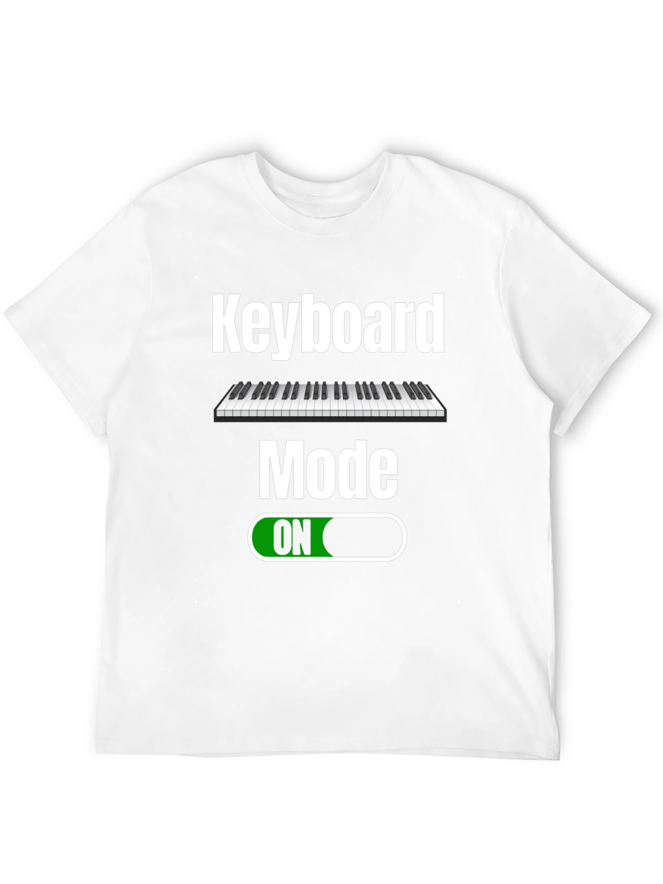 Keyboard Mode ON Black T-Shirt - Musician Apparel