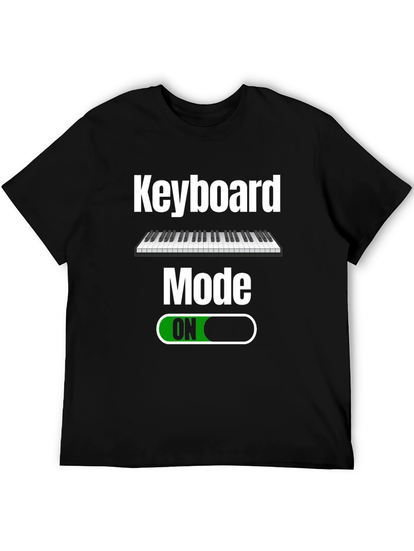 Keyboard Mode ON Black T-Shirt - Musician Apparel