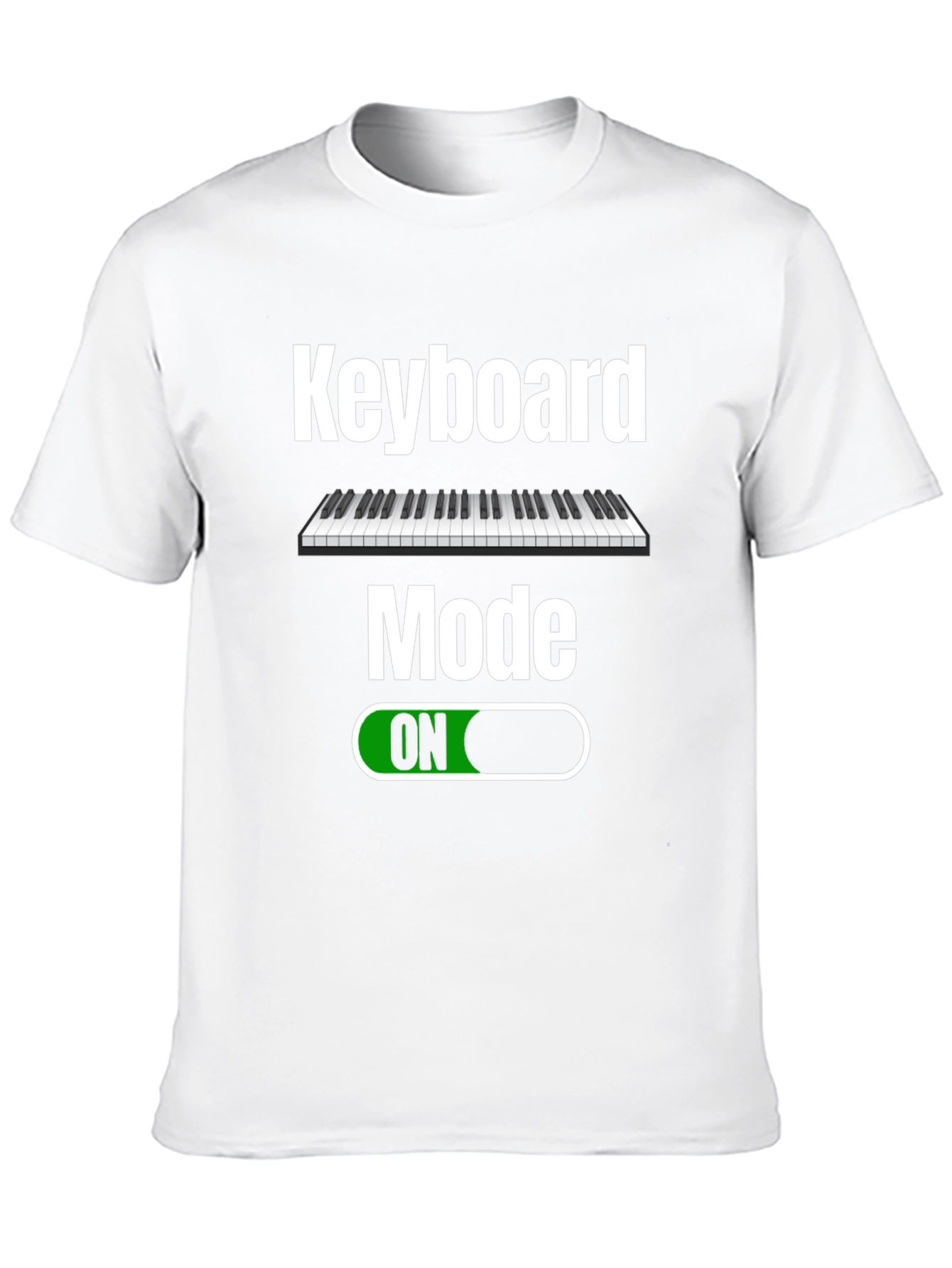 Keyboard Mode ON Black T-Shirt - Musician Apparel