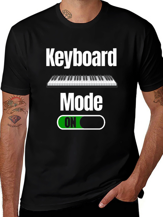 Keyboard Mode ON Black T-Shirt - Musician Apparel