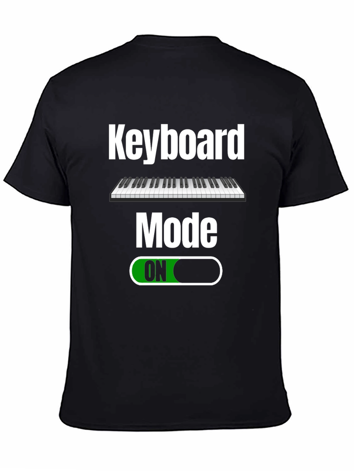 Keyboard Mode ON Black T-Shirt - Musician Apparel