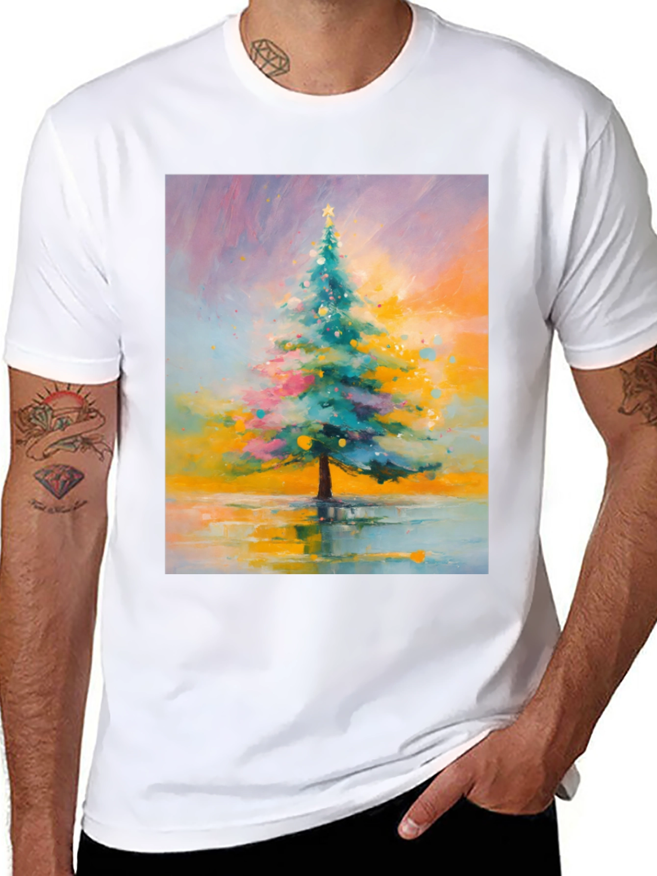 Christmas Tree Art T-Shirt - Holiday Season Tee