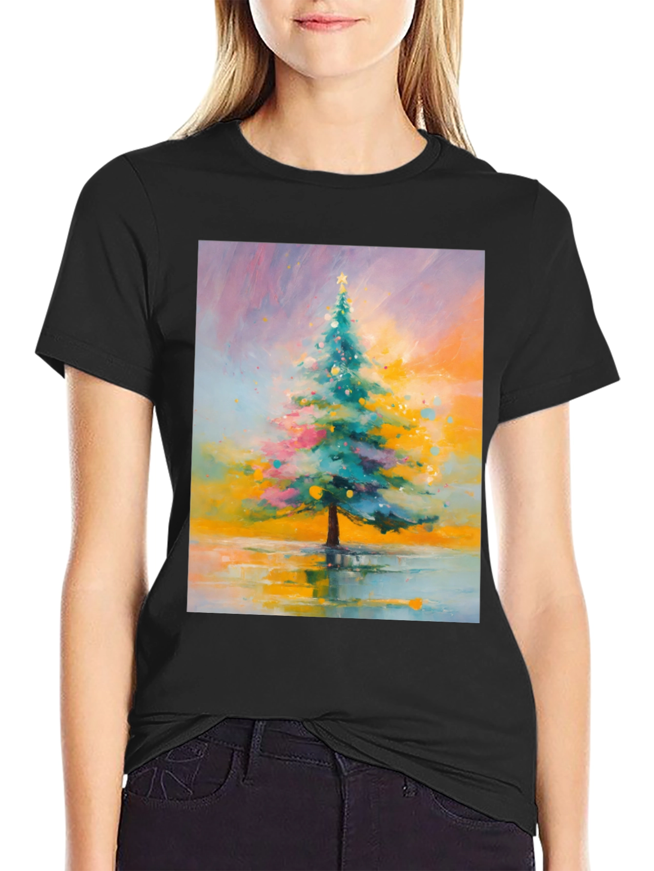 Christmas Tree Art T-Shirt - Holiday Season Tee
