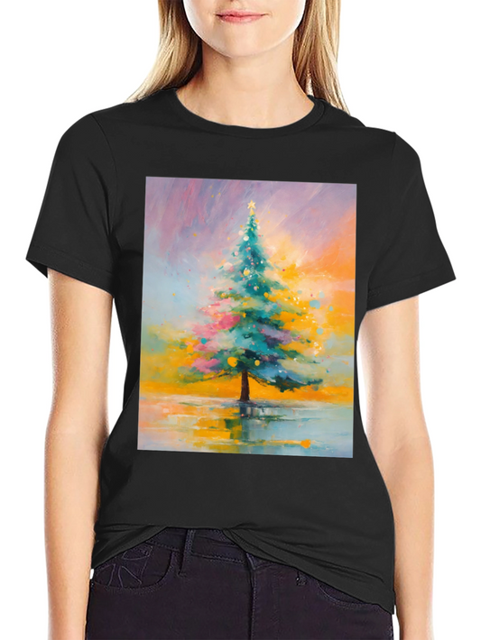 Christmas Tree Art T-Shirt - Holiday Season Tee