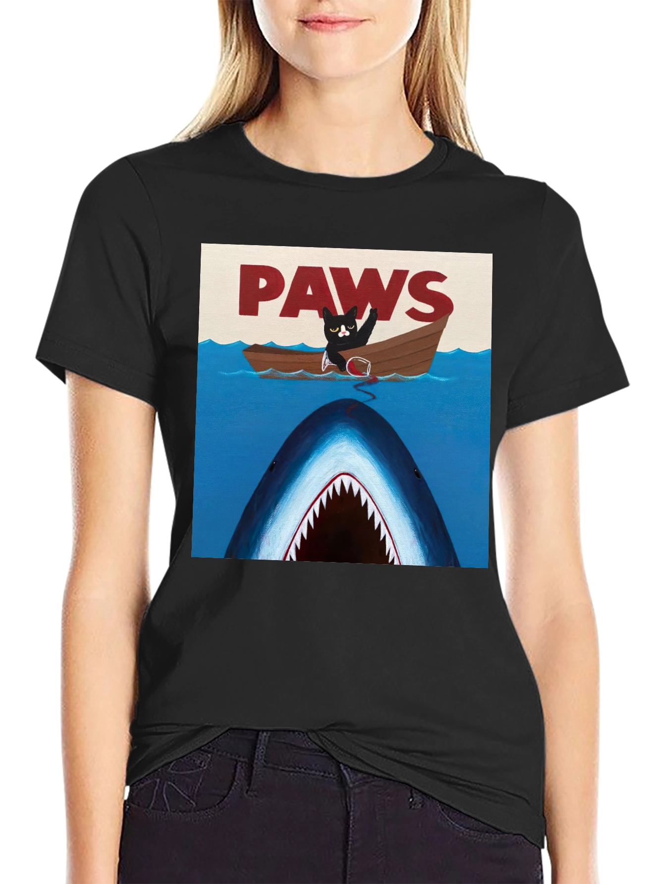 Paws Cat Jaws Funny T-Shirt