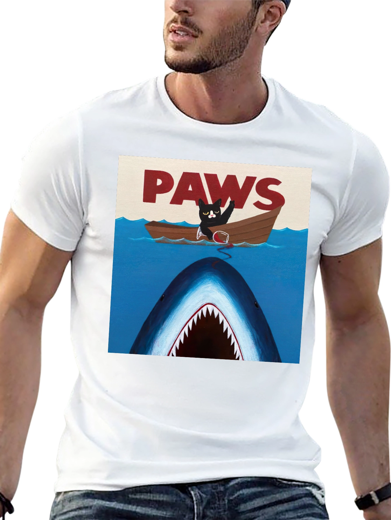 Paws Cat Jaws Funny T-Shirt