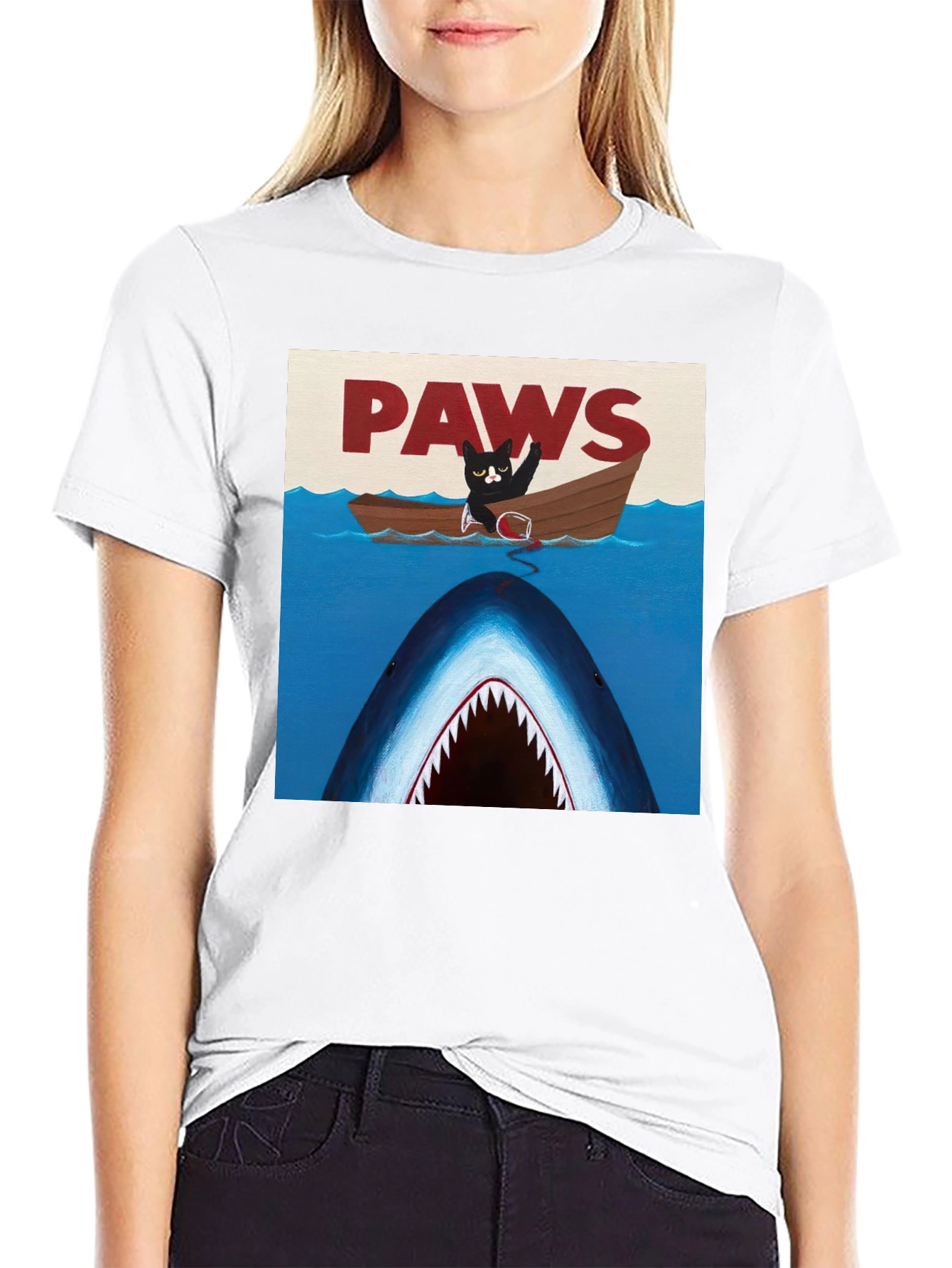 Paws Cat Jaws Funny T-Shirt