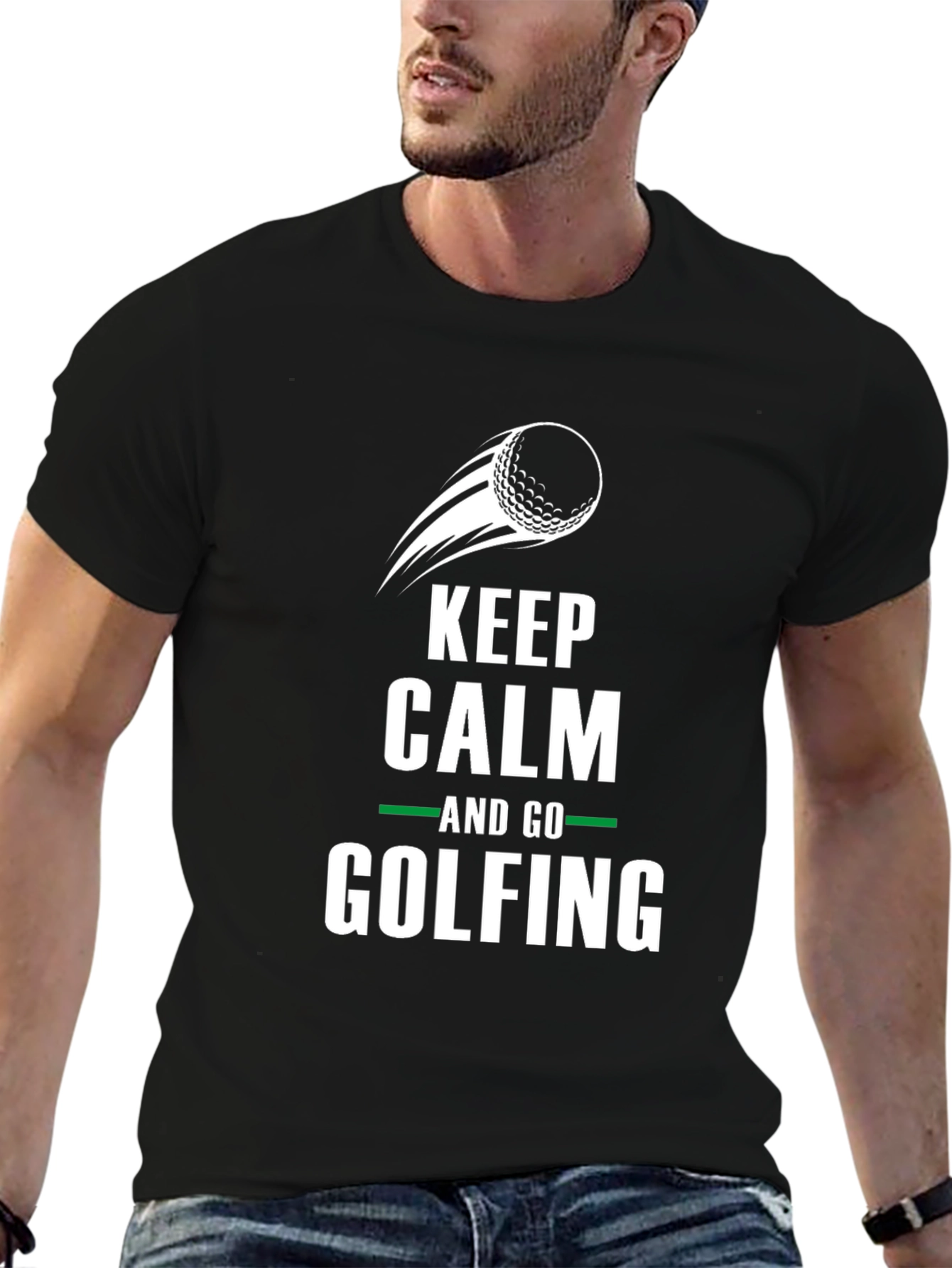 Keep Calm and Go Golfing Graphic Tee