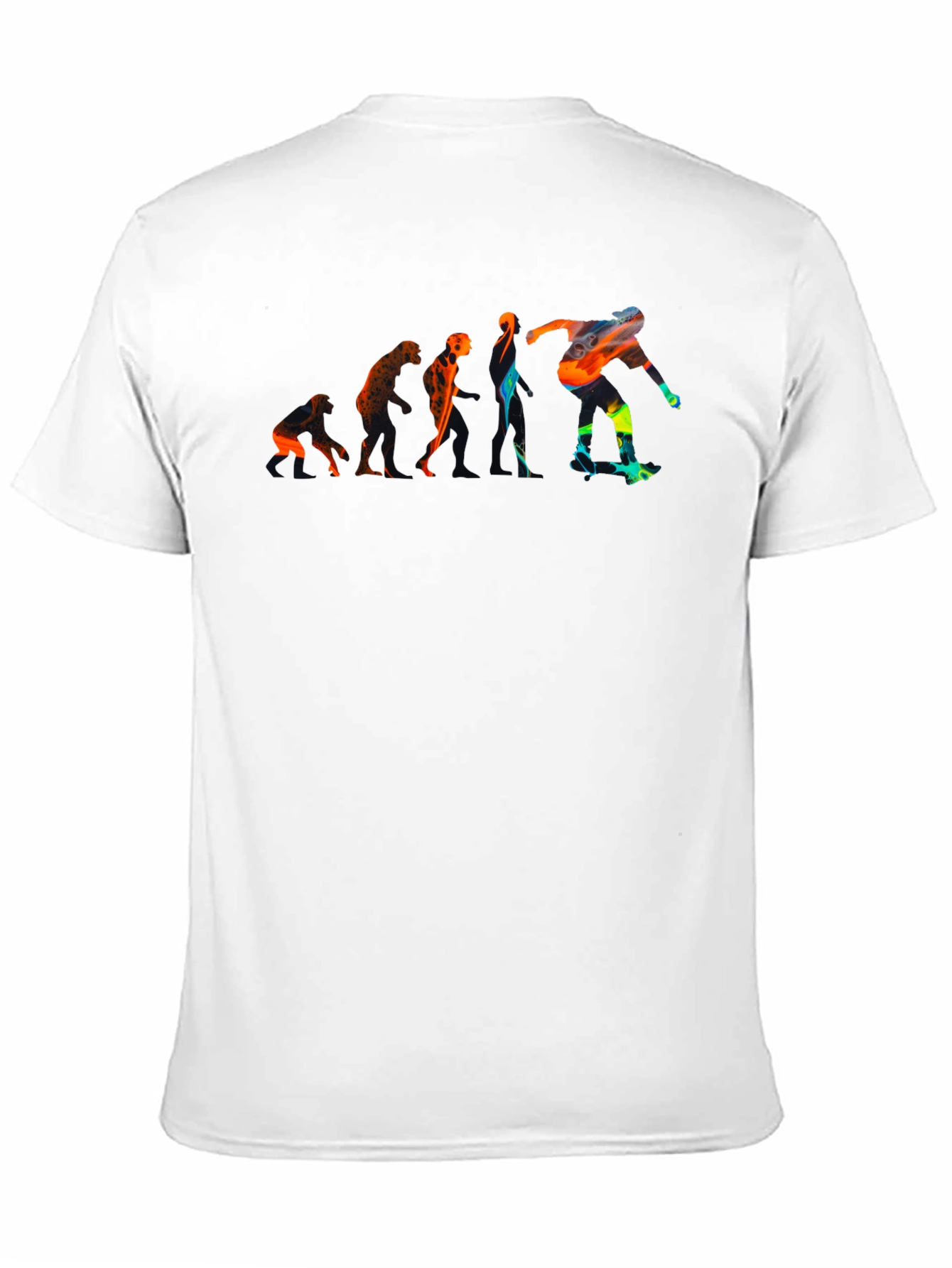 Skater Evolution Graphic Tee - Black Crew Neck T-Shirt
