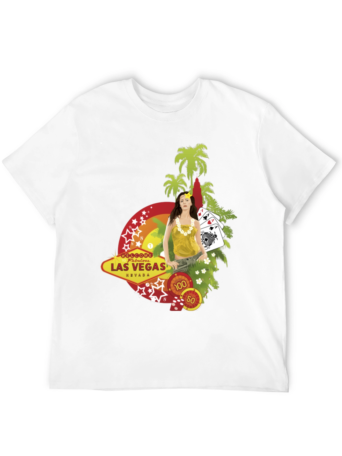 Las Vegas Themed Graphic T-Shirt