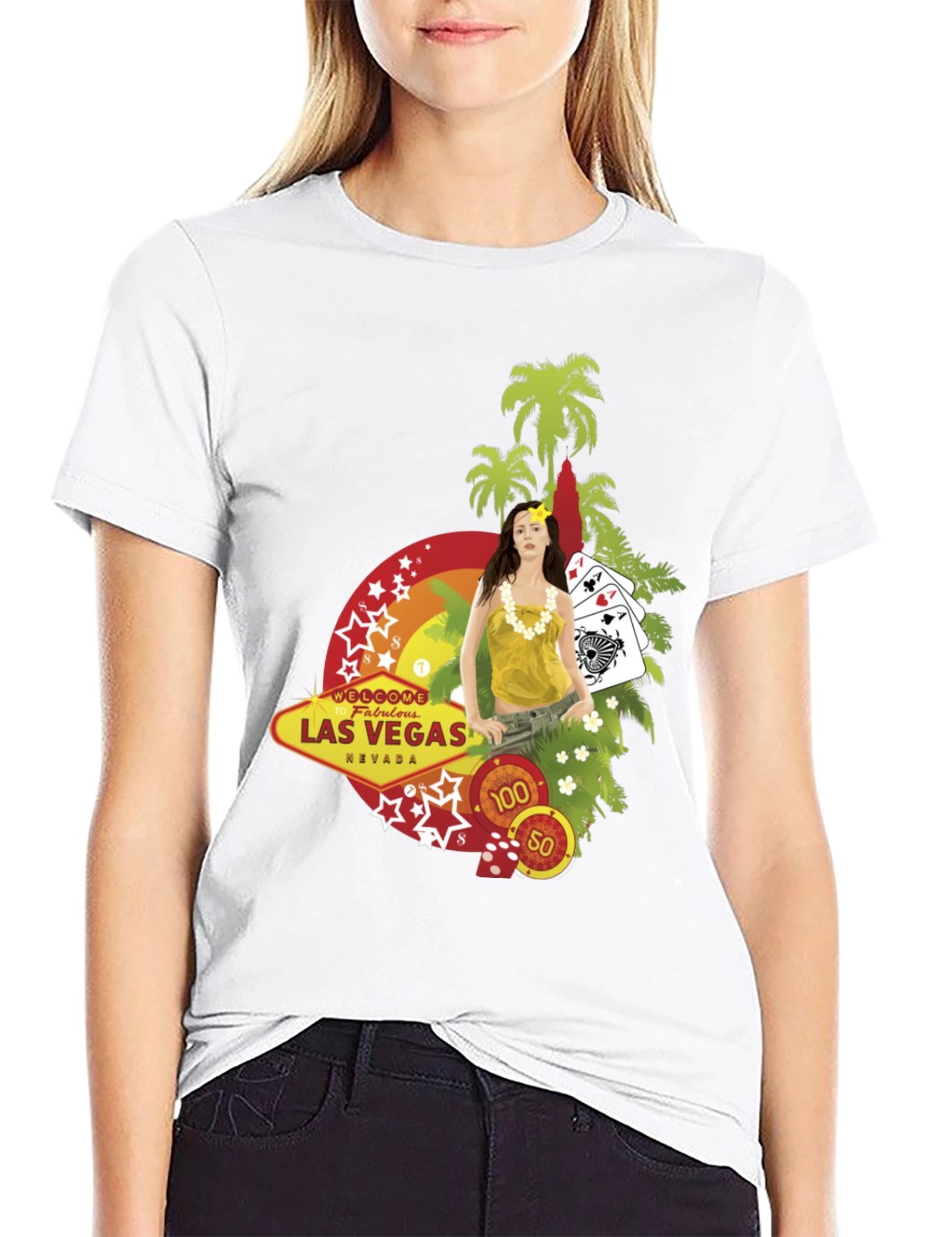 Las Vegas Themed Graphic T-Shirt