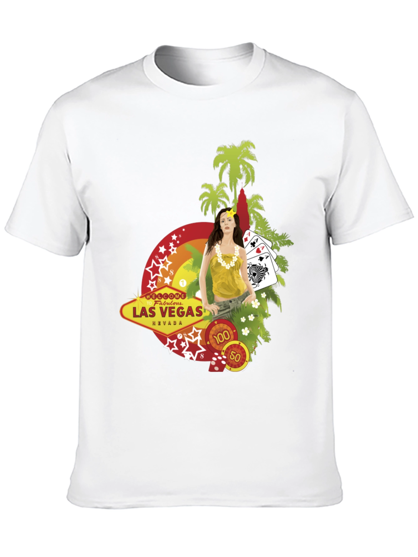 Las Vegas Themed Graphic T-Shirt