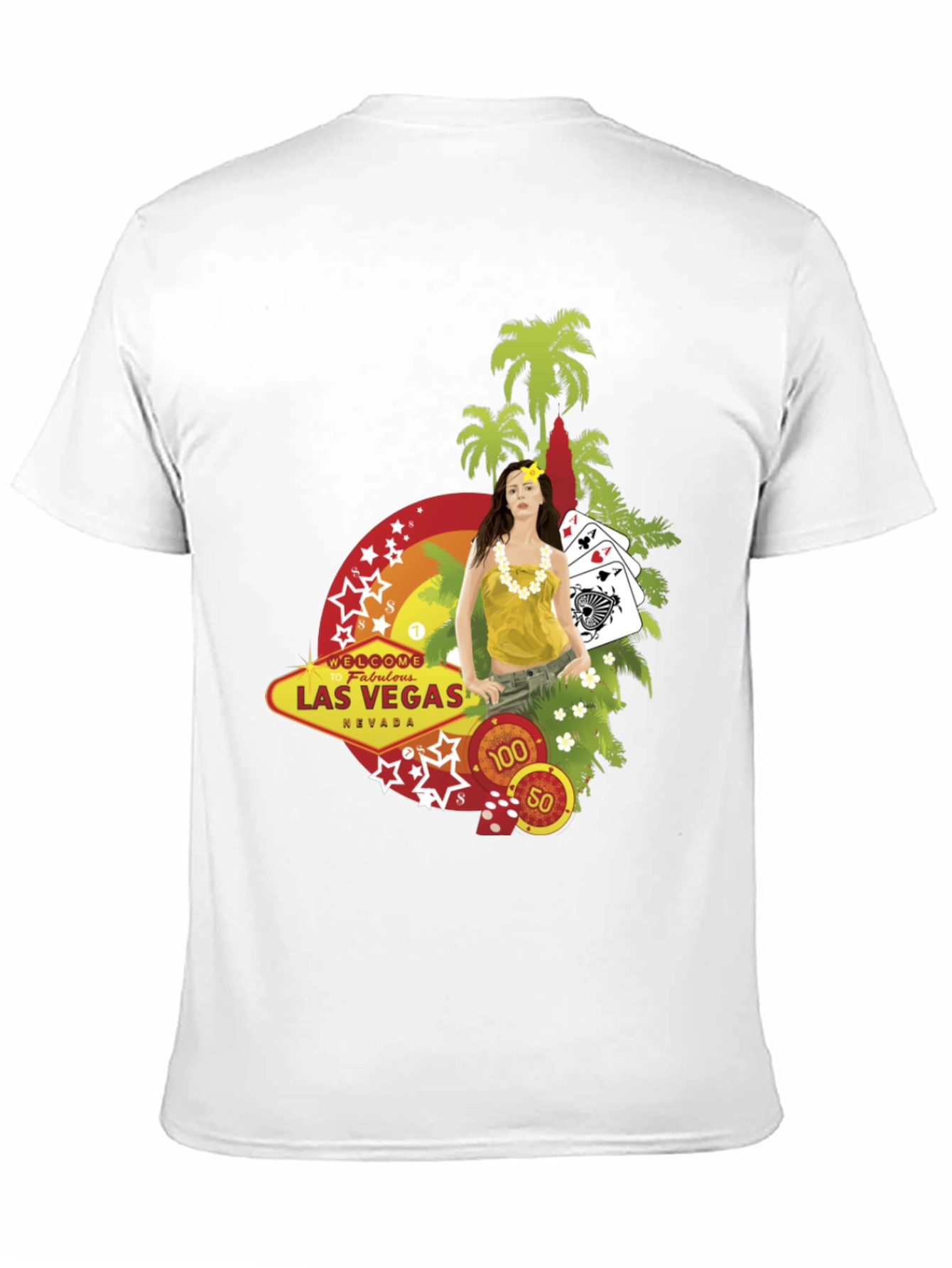 Las Vegas Themed Graphic T-Shirt