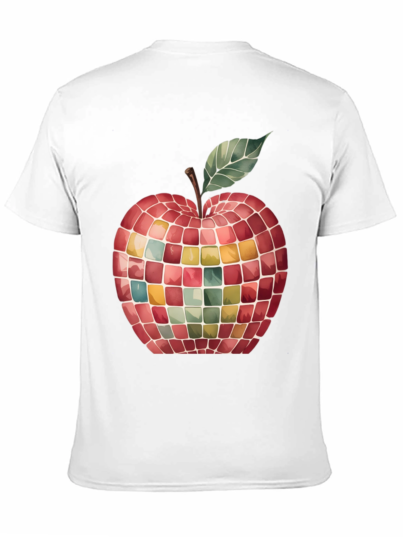 Mosaic Apple Graphic Tee - Unique Design