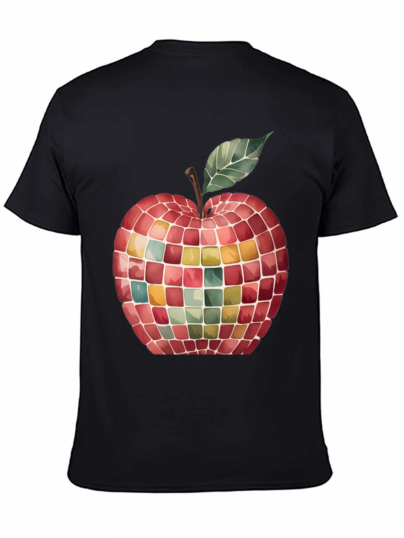 Mosaic Apple Graphic Tee - Unique Design