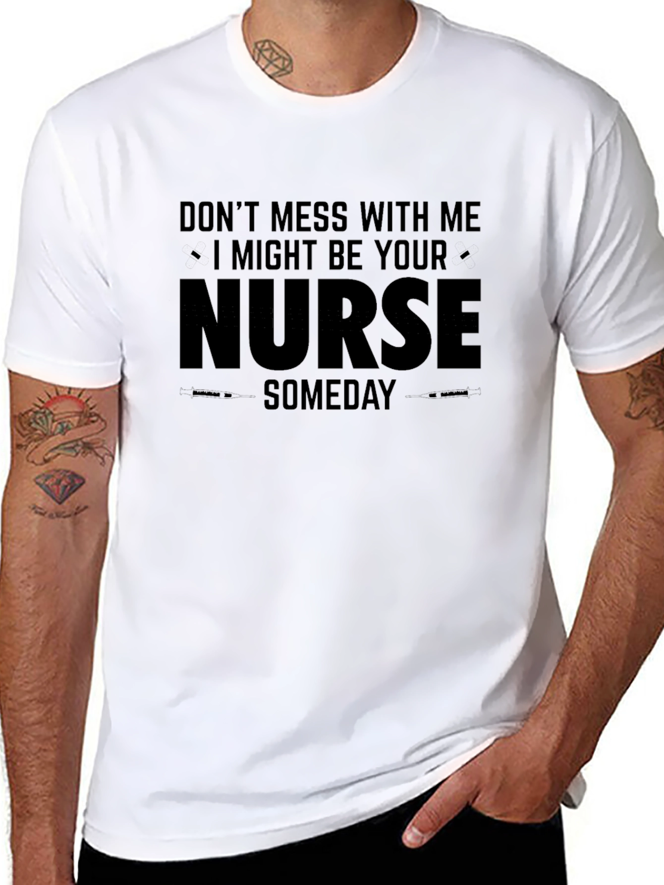 Nurse Someday Black Graphic T-Shirt