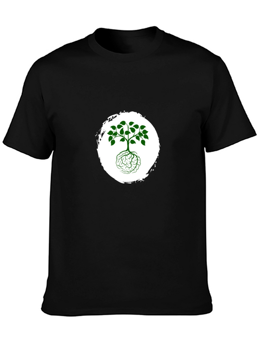 Brain Tree Graphic Black T-Shirt