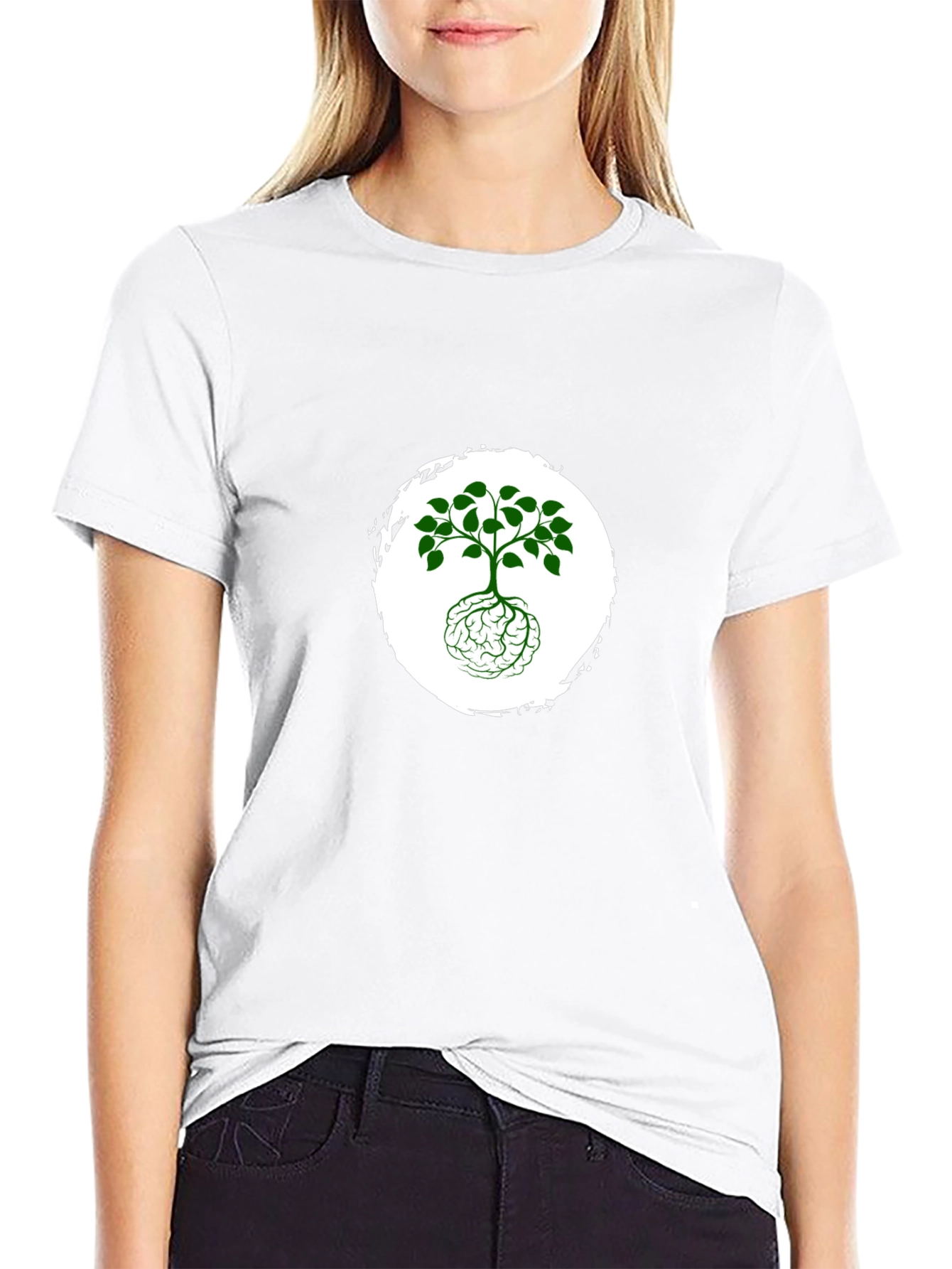 Brain Tree Graphic Black T-Shirt