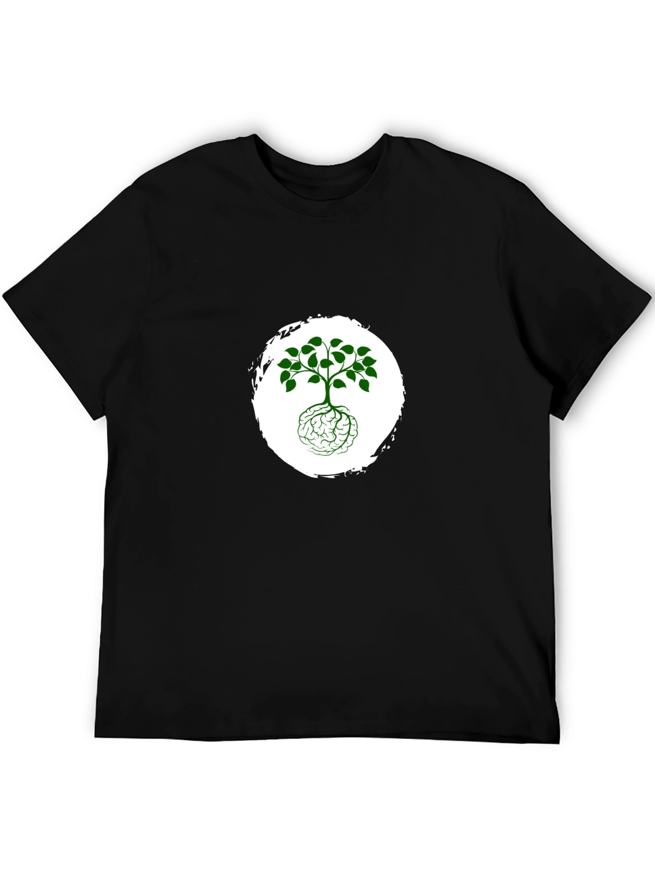 Brain Tree Graphic Black T-Shirt