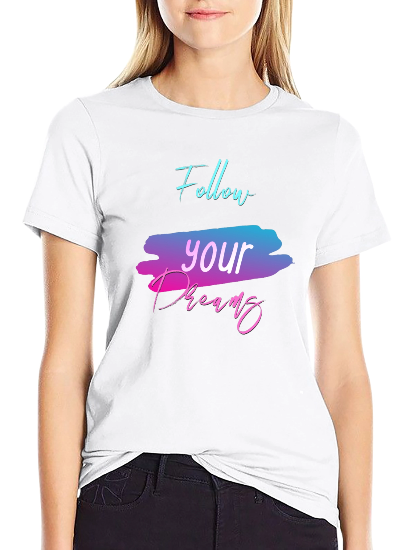 Follow Your Dreams Graphic Tee - Black