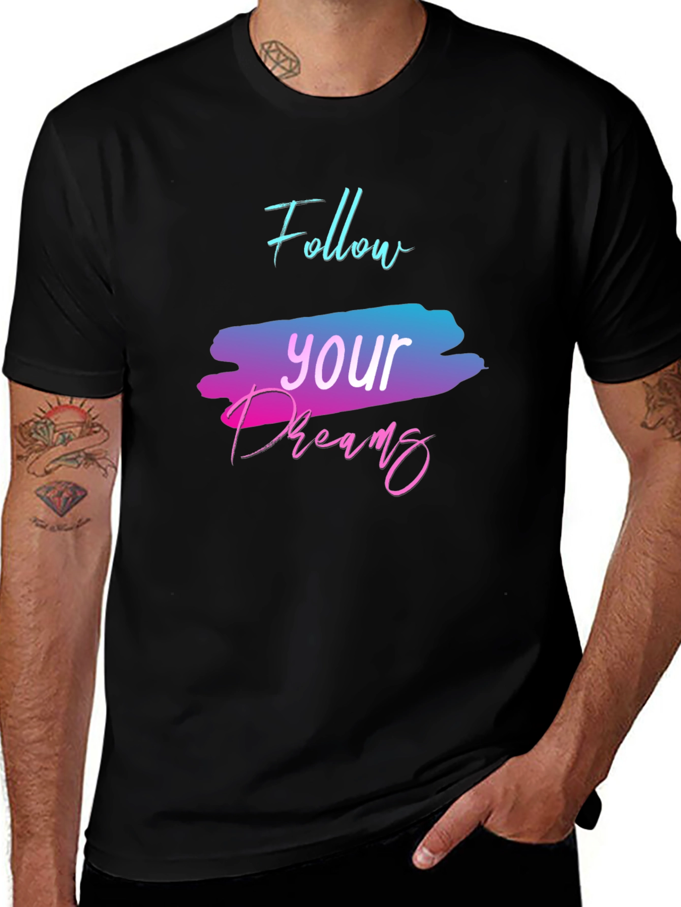 Follow Your Dreams Graphic Tee - Black