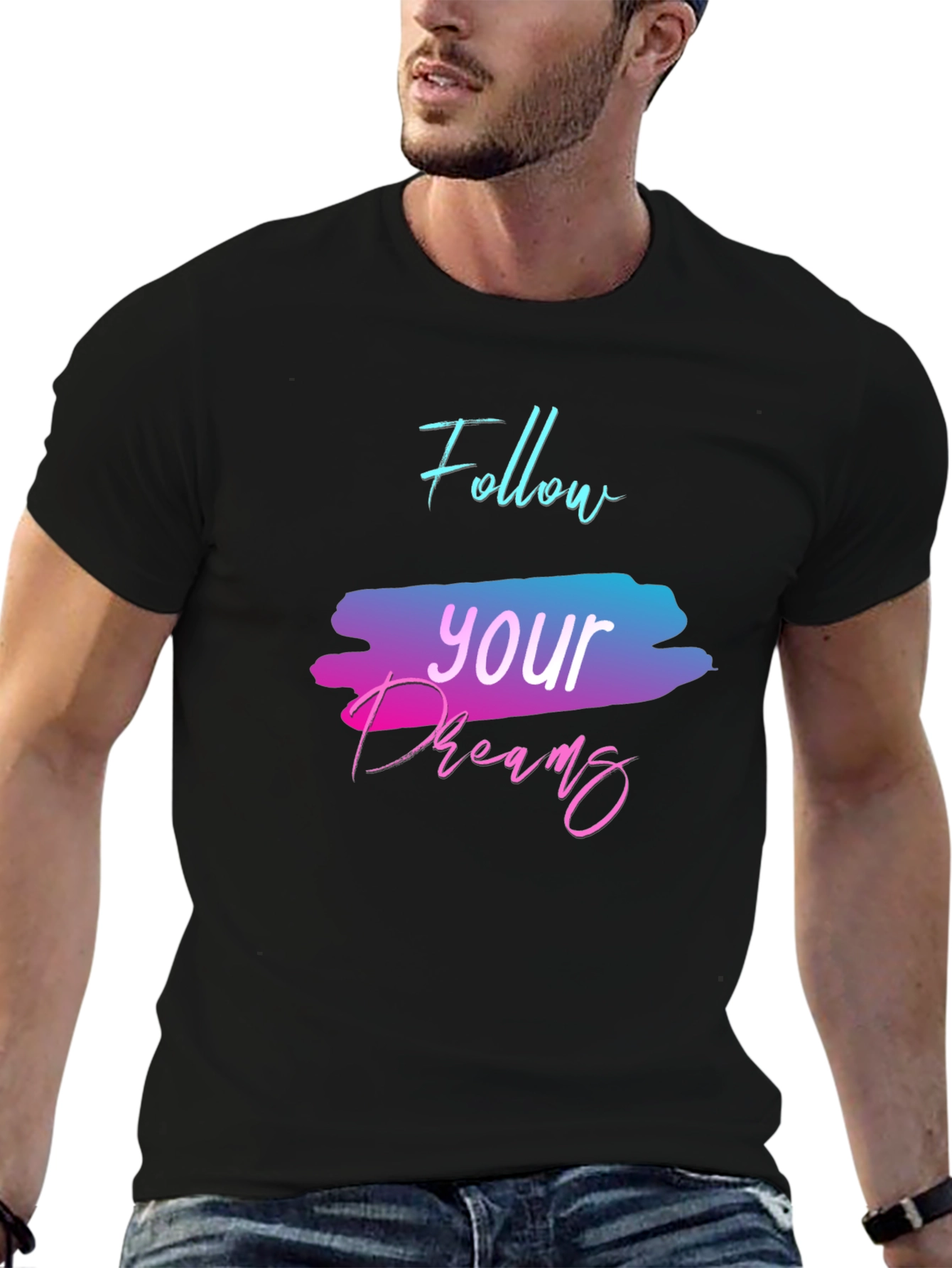 Follow Your Dreams Graphic Tee - Black