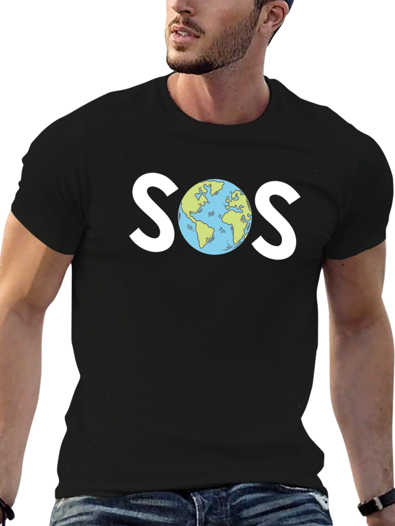 SOS Earth Graphic T-Shirt - Save Our Planet Tee