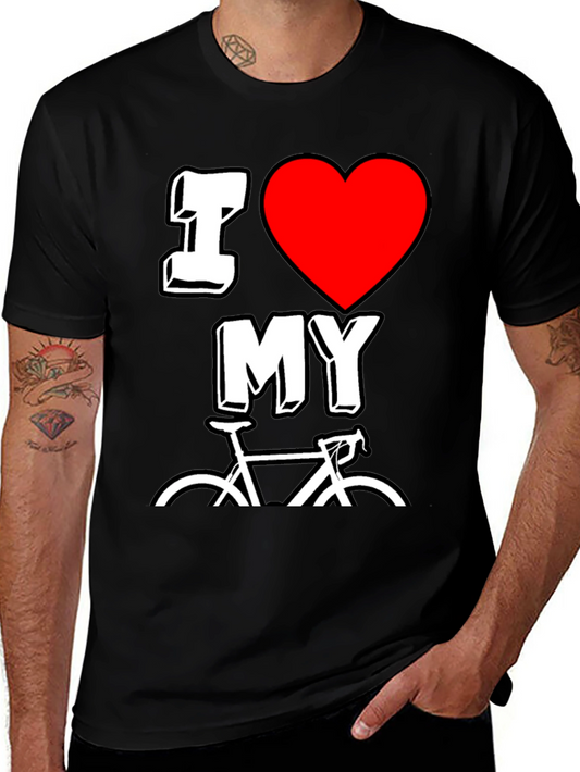 I Love My Bicycle T-Shirt - Black Graphic Tee