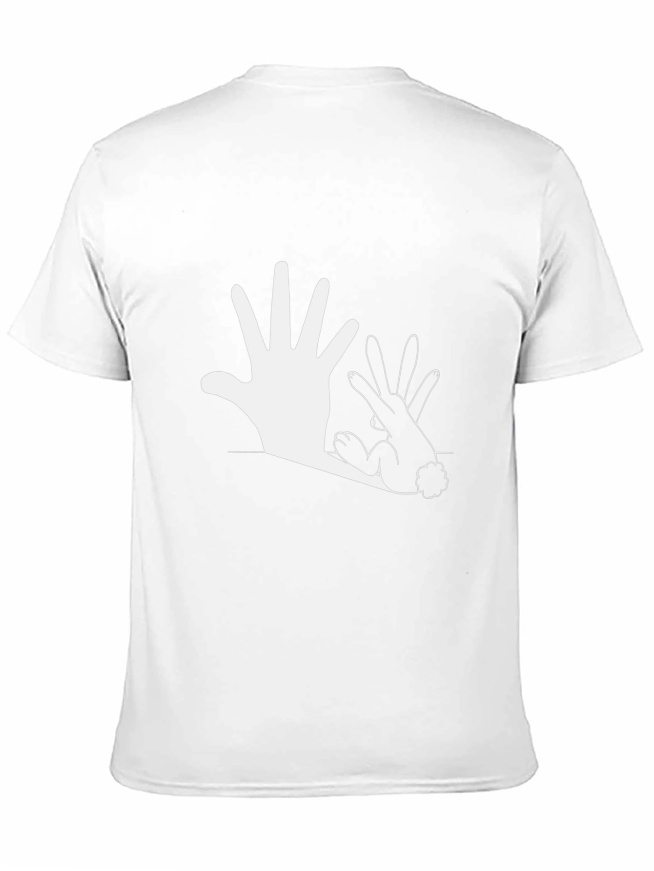 Hand Shadow Bunny Graphic Tee - Black