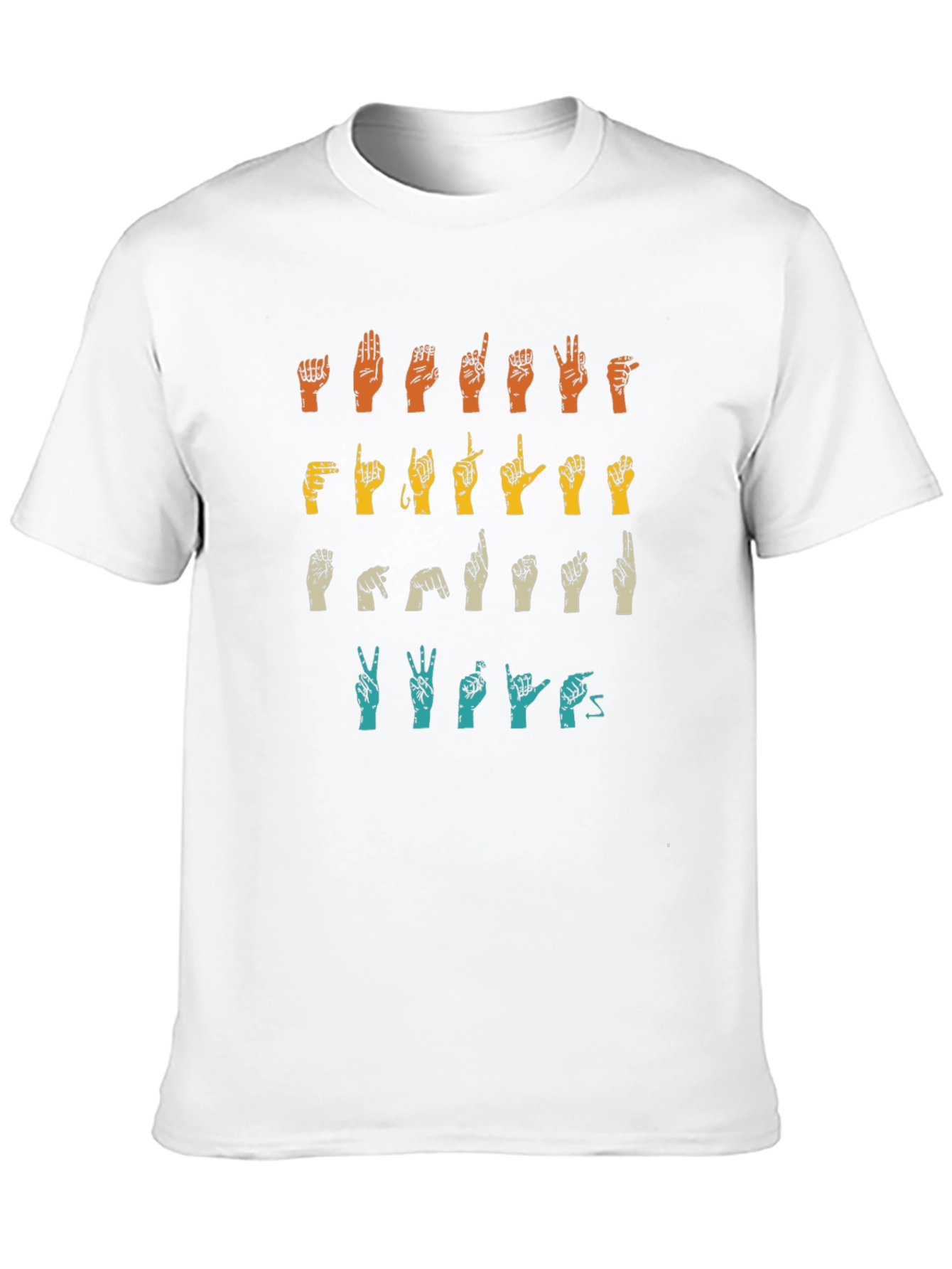 ASL Alphabet T-Shirt - Black Graphic Tee