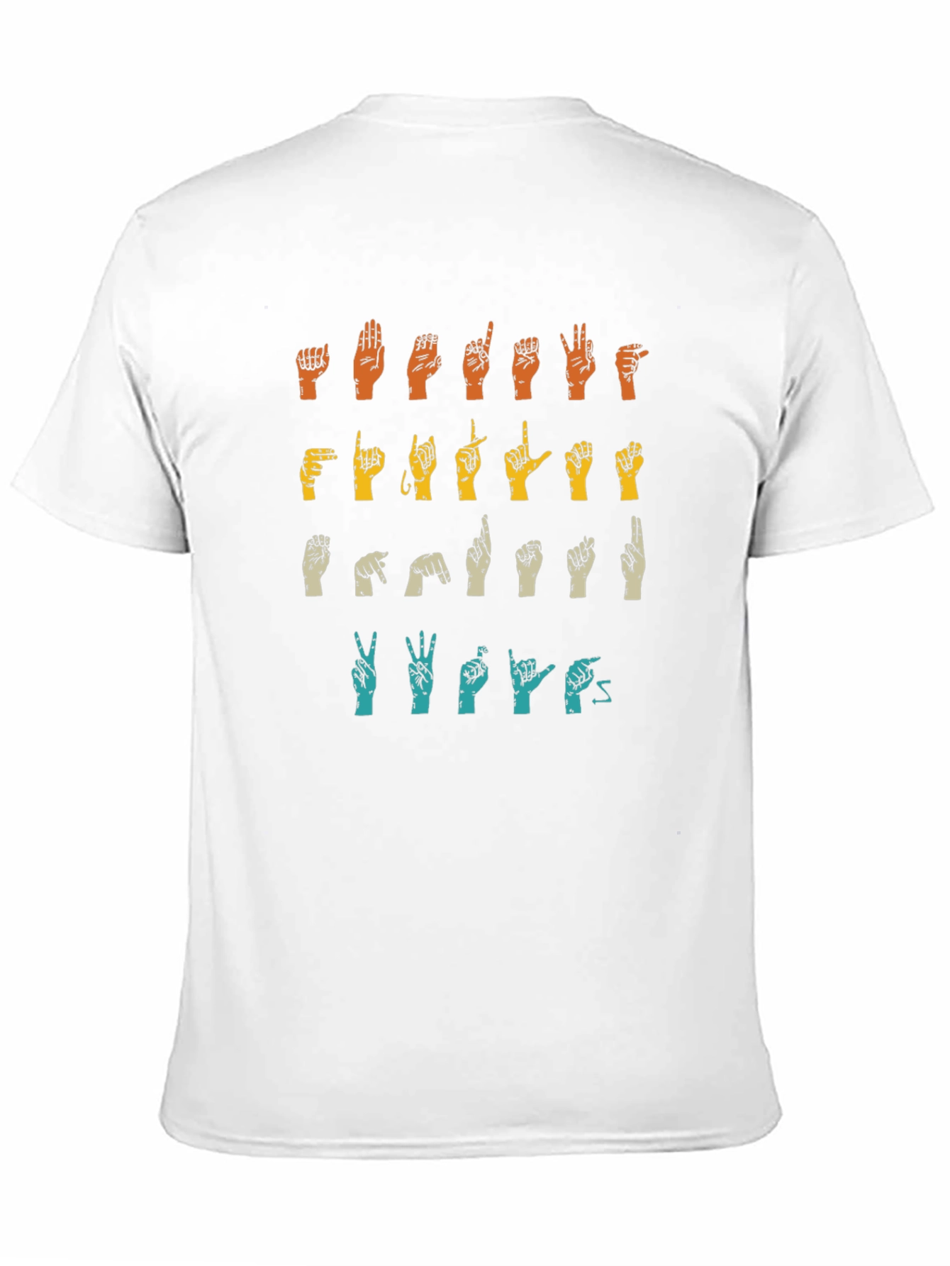 ASL Alphabet T-Shirt - Black Graphic Tee