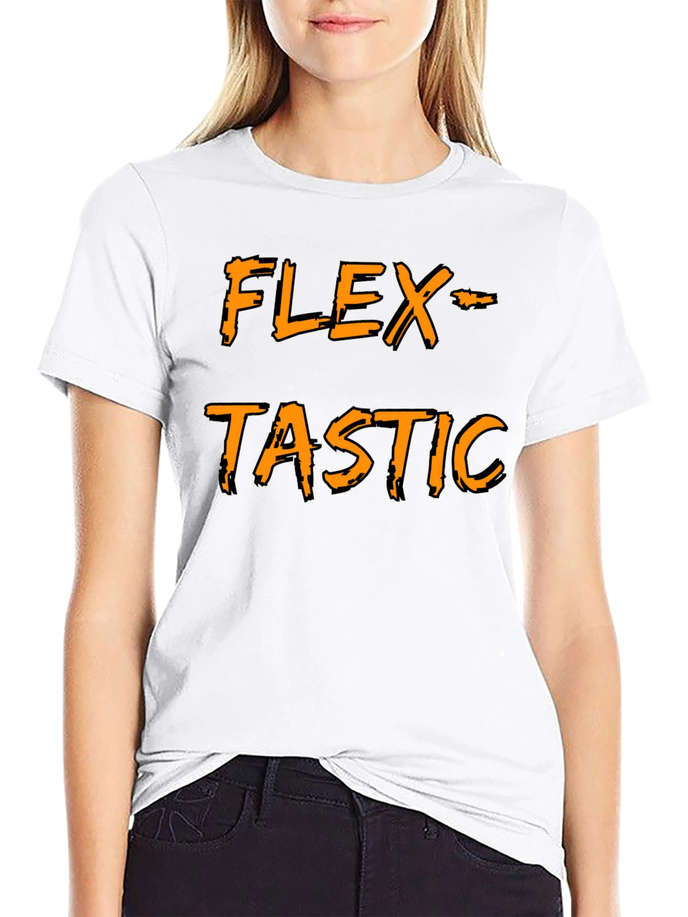 Flex-tastic Graphic Tee - Black Cotton Comfort