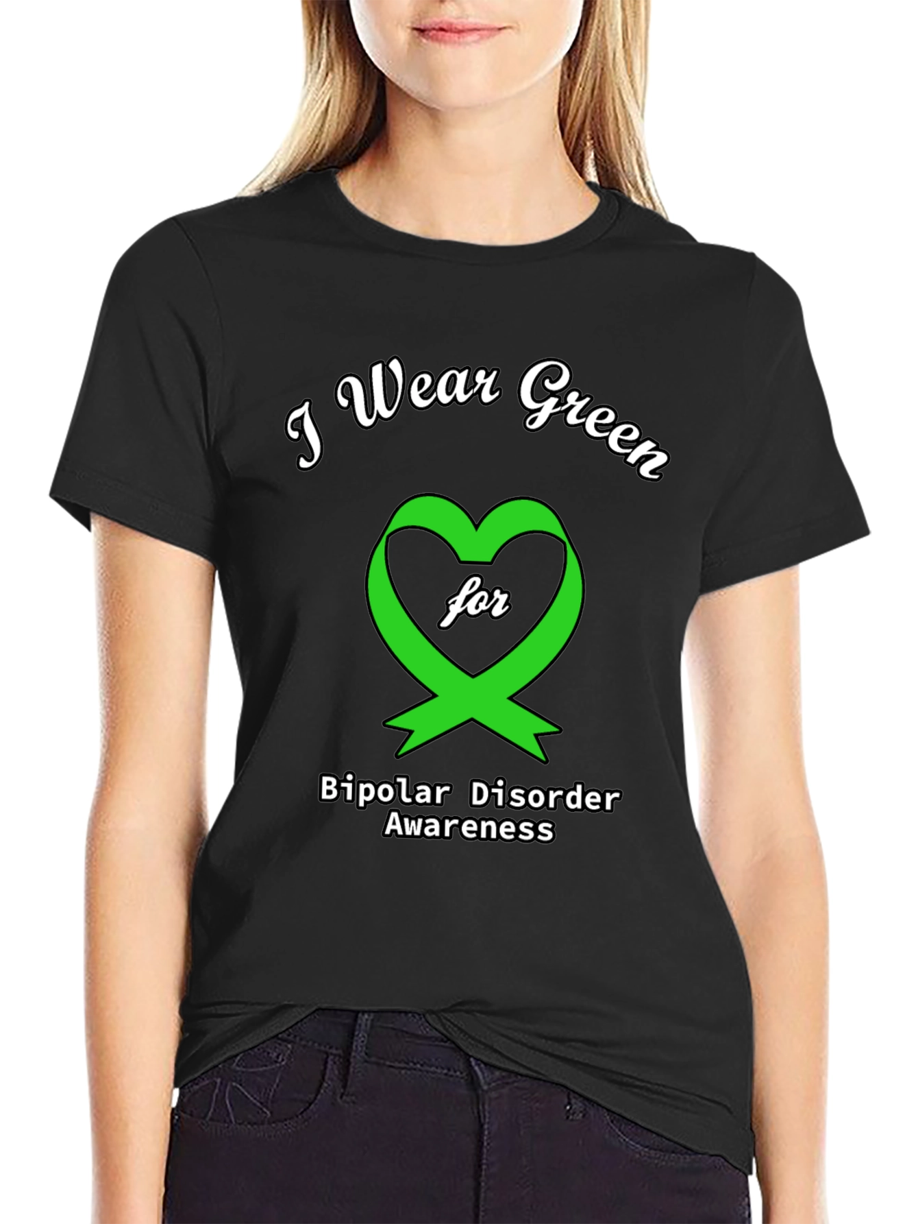 Green Ribbon Bipolar Disorder Awareness T-Shirt