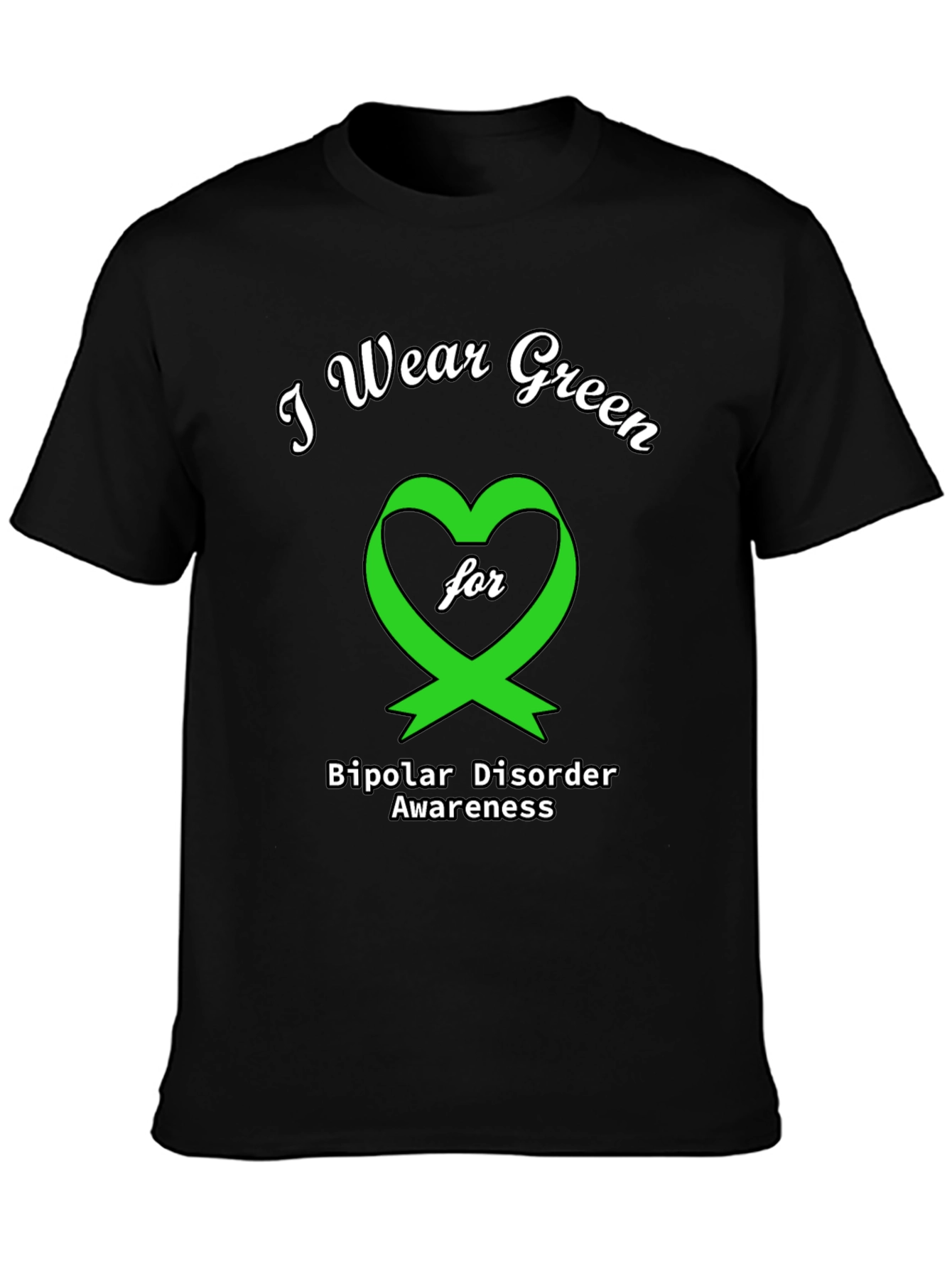 Green Ribbon Bipolar Disorder Awareness T-Shirt