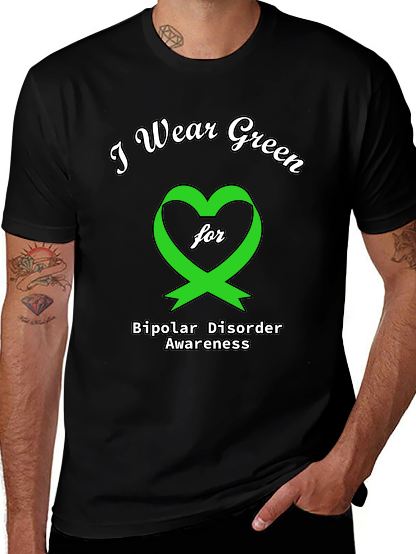 Green Ribbon Bipolar Disorder Awareness T-Shirt
