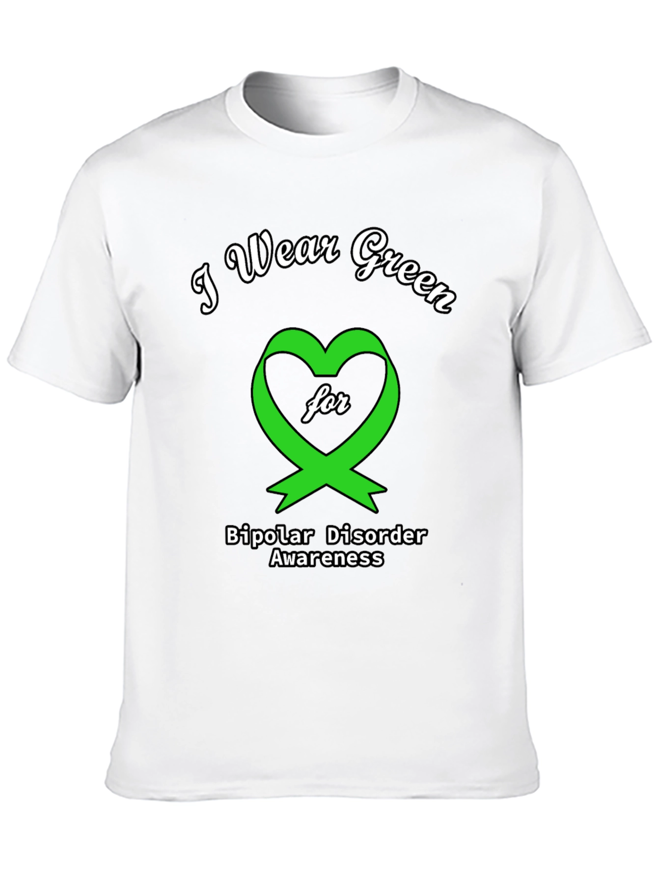 Green Ribbon Bipolar Disorder Awareness T-Shirt