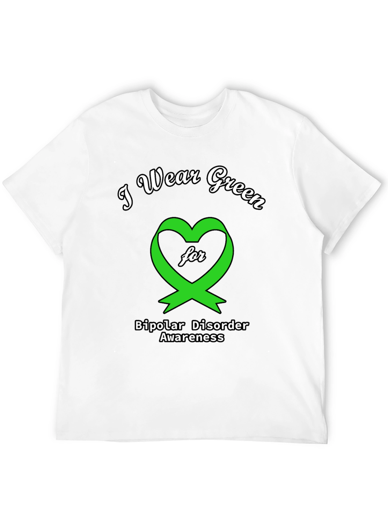 Green Ribbon Bipolar Disorder Awareness T-Shirt